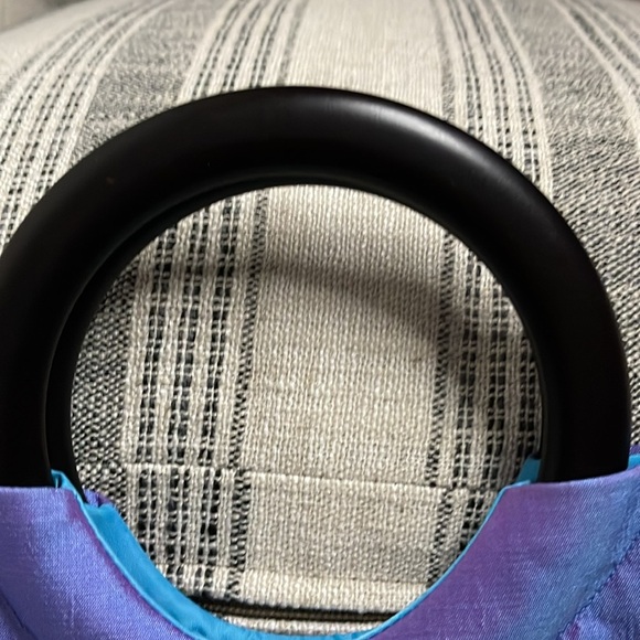 Della Q Silk striped small handbag purse‎ tote - Picture 9 of 9